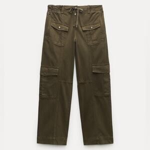 Zara Olive Green Cargo Pants